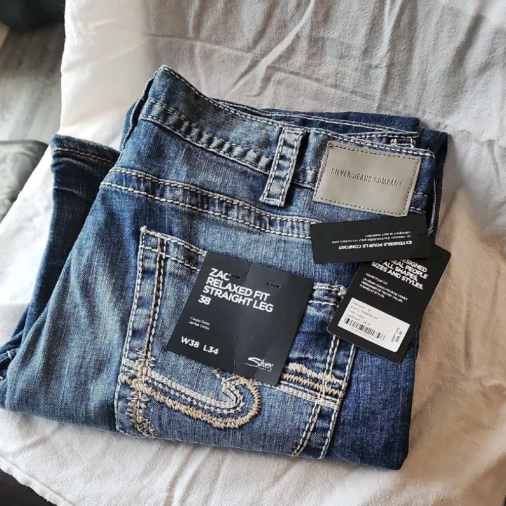 Silver Jeans Zac Relaxed Fit Denim Sraight Leg - Picture 1 of 4